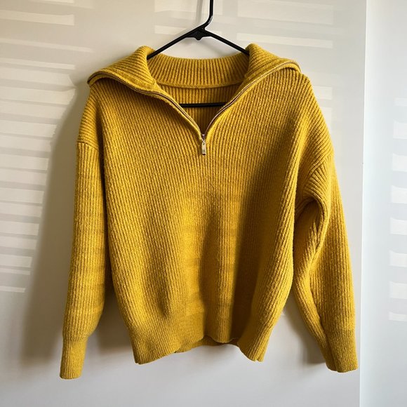 Women Knitted Sweater Half Zip Pullover Size S - Picture 3 of 4